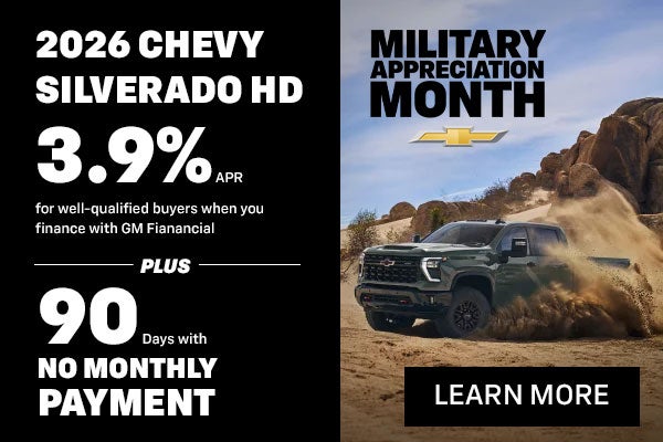 Get 3.9% APR on a New Silverado HD