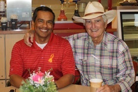 Tex Earnhardt at the No Bull Café